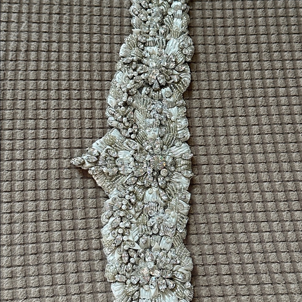 Bridal Belt with Rhinestone Detail - Picture 3 of 5